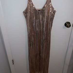 Forever 21 Rose Gold Sequin Dress